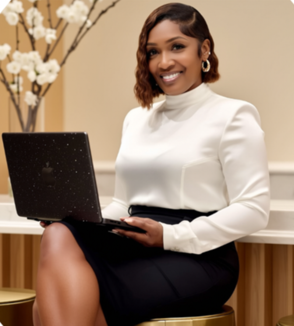 Black women in a professional financial conference room setting